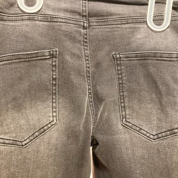 MATERNITY BLACK DENIM SKINNY JEANS SIZE L COMFORT BELLY BAND - Picture 4 of 5